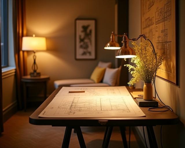 The Architect's Suite featuring draft tables